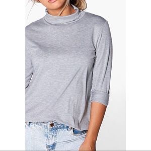 Boohoo Plus long sleeve mock neck